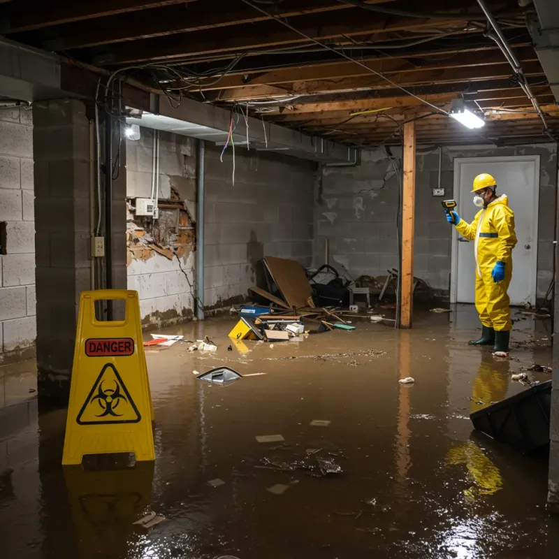 Flooded Basement Electrical Hazard in Allendale County, SC Property