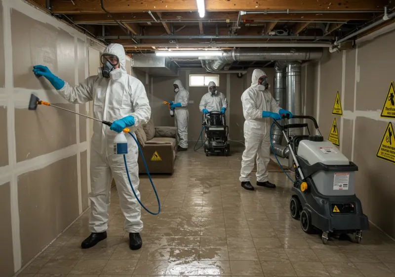 Basement Moisture Removal and Structural Drying process in Allendale County, SC